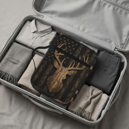 Camouflage Hunting Deer Bible Cover Case with Handle and Zippered Pocket - color: Camouflage Hunting Deer