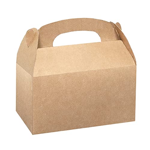 Xxcxpark 24 PCS Brown Kraft Gift Boxes 6.25x3.5x3.5, Decorative Party Favor Gift Packaging Box with Lid for DIY Crafting, Cube, Cupcake, Kraft Present Boxes for Birthday, Wedding, Anniversary - color: 6.2x3.5x3.5 Inch (Brown)-24 PCS