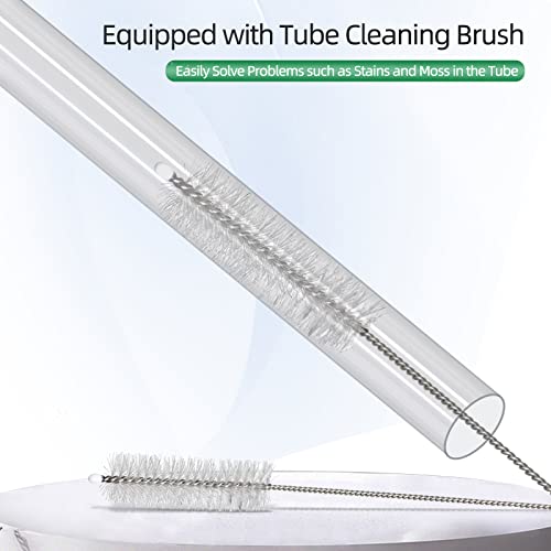 Shrimp Feeding Dish Set, Shrimp Feeder Tube Kit for Fish Tank(15" | Clear Durable, Simple Installation, Keep Water Clean, Shrimp Feeding Tube with Feeding Ring & Cleaning Brush