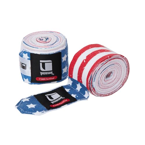 Tigear Boxing Wraps 180 inch Boxing Handwraps | Mexcian Style | Boxing Gloves Muay Thai MMA Boxing Hand Wraps | 180" - color: USA