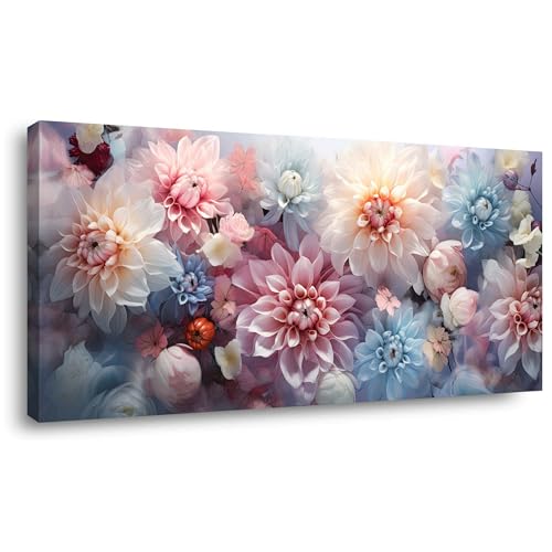 Palderwallart Beautiful Blooming Flower Landscape Wall Art for Living Room Office Nature Scenery Colorful Plant Painting Prints Scenic Canvas Artwork Over the Couch Dining (20x40 Inches) - color: Colorful Plant Wall Art(Y871), size: 40"L x 20"W