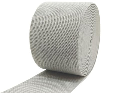 Gray Knit Elastic Band 3 inch 5 Yards Double-Side Twill Woven Elastic Heavy Stretch Elastic Spool for Sewing Pants Waistband, Wigs, Skirts, Craft DIY Projects (#29) - color: Gray #29