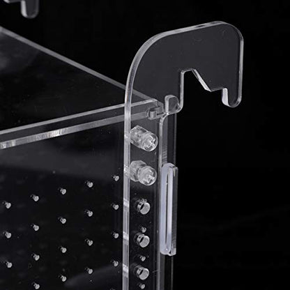POPETPOP Fish Breeding Box-2 Box Hatchery Incubator Aquarium Fish Breeding Boxes Divider Hatching Boxes Accessory-Hook Pattern - size: Size 5
