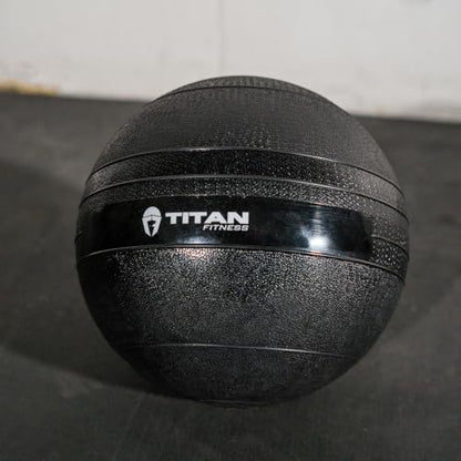 Titan Fitness Rubber Slam Ball, Dead Weight Ball Absorbs Impact, Minimal Bounce, Textured Surface for Strength and Conditioning, Cardio Workouts, Full Body Workout - style: 25 LB