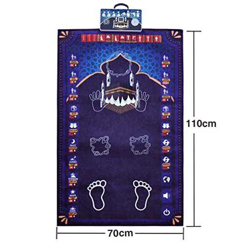 Adult Educational Interactive Prayer Mat-Islamic Gifts Muslim Purple - style: Purple-MMM