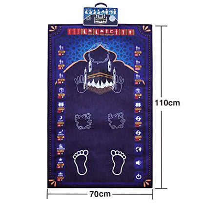 Adult Educational Interactive Prayer Mat-Islamic Gifts Muslim Purple - style: Purple-MMM