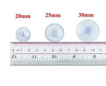 100Pcs Small Suction Cups for Glass, Without Hook Hole, Clear 25mm | PVC, Hold In High Humidity, No Residue, Reusable, Easy Remove, For Car Windows & Glass Tabletops, Smooth Surfaces, Decor - size: 25 mm