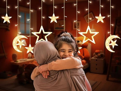OLEEK Ramadan Lights Decorations - Ramadan Decorations for Home 2026 - Ramadan Decoration Lights - Ramadan Gifts for Kids - Ramadan Decor - Ramadan String Lights زينه رمضان - Ramadan led Lights - style: Integrated Crescent & Star