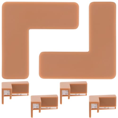 6pcs Brown Medium Soft Silicone Corner Guards for Aquarium Tank and Pet Carrier, Furniture Protection Covers with Bumpers for Safety Edge Protection
