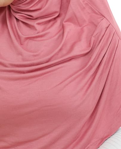 Prien Ready To Wear Hijab For Women, Instant Turban, Soft Muslim Scarf For Prayer, Long Hijabs, Islamic Clothes, Jersey Abaya - color: Dusty Rose