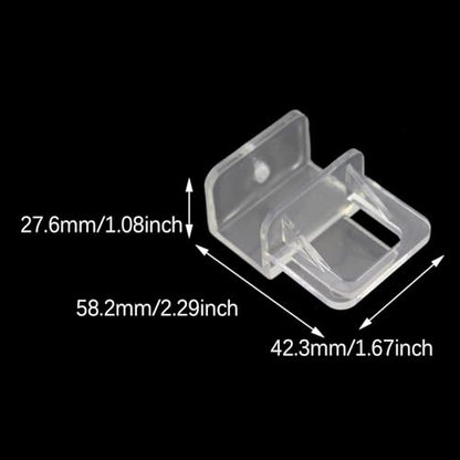 4PCS Transparent PC Plastic Aquarium Lid Clips with Screw Mesh Panel Anti Escape Fixing Clamp Suitable for 0.8 Inch Aquarium Glass Wall