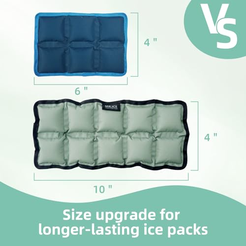 Reusable Flexible Ice Pack 10"x4"x0.7" for Pain Relief – Cold & Hot Compress for Injuries, Swelling, Muscle Soreness, Surgery – Microwave & Freezer Safe for Back, Shoulder, Knee, Neck