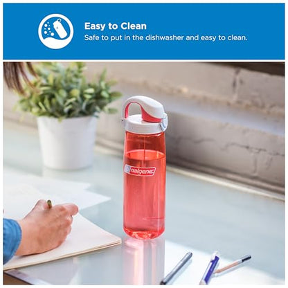 Nalgene 24 oz On The Fly Lock-Top Water Bottle, Clear w/Sprout - color: Clear with Sprout, size: 22 Ounces