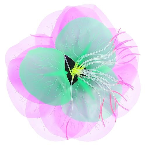 TOYANDONA Silicone Luminous Coral Adornment for Aquarium Soft Glow Purple Artificial Aquatic Plant Decoration Fish Tank Safe Lifelike Water Plant Ornament for Natural Aquarium Landscaping