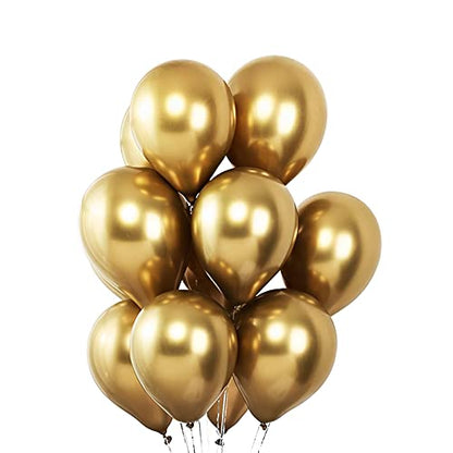 Voircoloria 105pcs Metallic Gold Party Latex Balloons, 12inch - color: 05 Metallic Gold, size: 12 inch - 105pcs