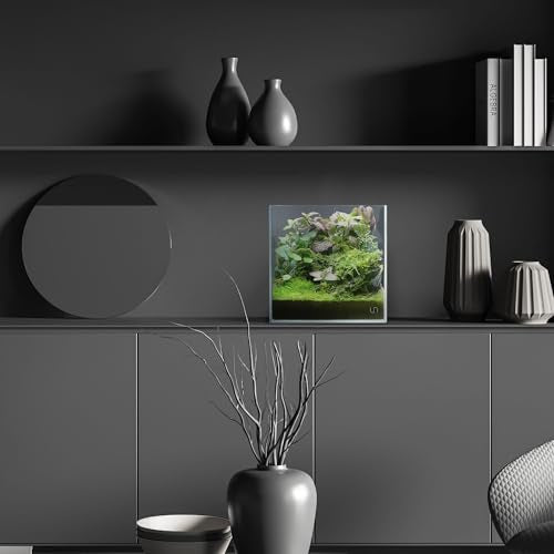 UNS Ultra Clear Rimless Tank - 7.1GAL | 27L - 11.81x11.81x11.81 | 30x30x30 CM, 5mm Glass Thickness, Leveling Mat Included - Low Iron, High Clarity Fish Tank w/ 45° Mitered Edge - [30C] - size: [30C] - 7.1 Gal - 11.81 x 11.81 x 11.81 in