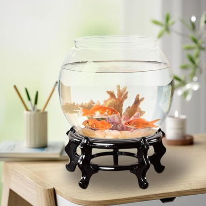 Baoblaze Chinese Fishbowl Display Stand, Wooden Plant Stand, Modern, Flower Pot Base for Indoor Garden Yard Living Room Decor