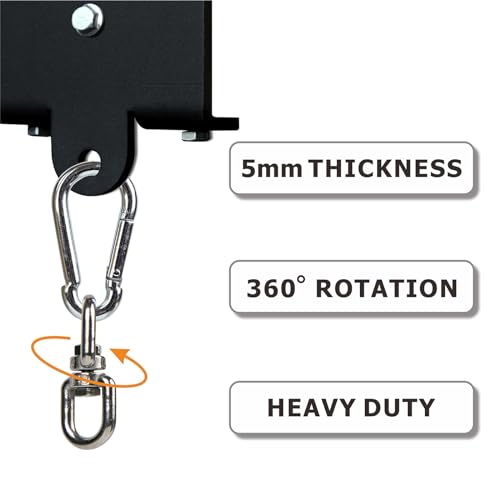 Heavy Punching Boxing Bag Hanger, Heavy Duty Bag Hanger Bracket, 360° Rotation Wall Ceiling Mount Wood Beam Hook for Boxing Muay Thai Training, Aerial Yoga Swing & Hammock