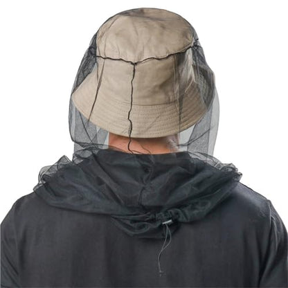 Practical Head Covers with Fine Density Mesh Antibug Head Net for Women Men Unisex Hiking Camping Fishing Accessories Gnat - color: Gray Topped
