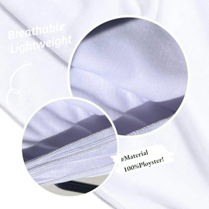 Harewom Muslim Hijab for Women Soft Stretch Headscarf Large Plain Turban Wrap Shawl Head Wrap for Everyday Wear - color: White Hijab Headscarf