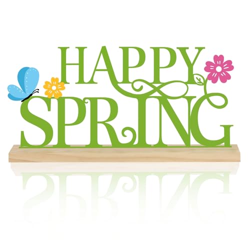 Metal Happy Valentine's Day Sign Decorations for Home Party Shelf Mantel - style: Spring