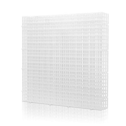 LINLAN 4 Pieces 11.8x11.8in (30X30cm) Aquarium Grid Plastic, Fish Tank Divider, Egg Crate for DIY Filtration and Bottom Protection in Aquascaping(White-No Accessories) - size: L 4Pcs