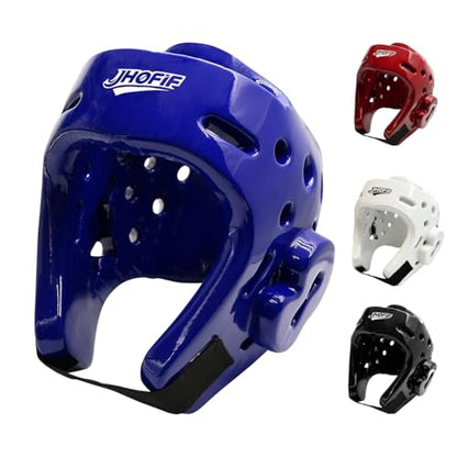 Youth & Adult Boxing Helmet, Martial Arts Sparring Headgear for Karate, Kickboxing, Taekwondo & MMA Training/Competition - Waterproof and Breathable, Adjustable Velcro Strap, 4 Colors