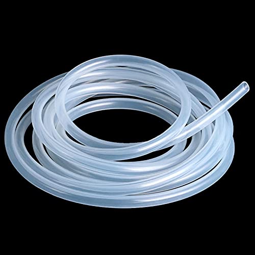 Silicone Tubing 6mm (1/4") ID x 10mm OD Food Grade High-temperature Pure Silicone Hose Tube Clear Pipe for Home Brewing Air and Liquid Transfer (Length 6 Meter- 19.68FT) - size: 6mmx10mm, style: 6M