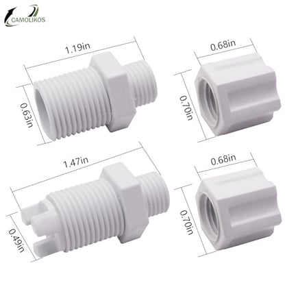 CL220 CLX220EA Chlorinator Check Valve Compression Nut Inlet Fitting Kit for Feeder 1/4" Replace Nut