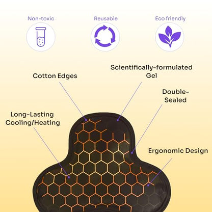 ZENKEYZ Reusable Gel Shoulder Ice Pack - 8x10 in, Black | Reusable hot & cold gel wrap - flexible - Use for shoulder, knee, ankle & back pain, injuries & sport