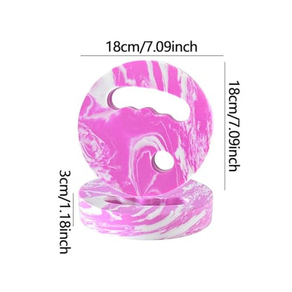 Menolana Water Exercise Discs Pool Resistance, Swim Discs Lightweight Buoyancy EVA Foam Aerobic Equipment for Water Workout Beach Pool - color: Pink White