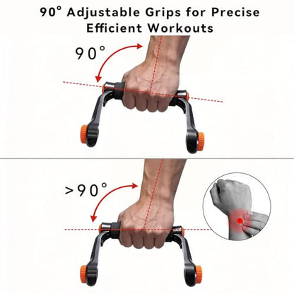 Twister Arm Trainer with Push-Up Grips, Adjustable Resistance (20-90LB), Unisex Chest Workout Equipment, Spring Resistance Exerciser for Muscle Building & Shaping - size: 40-90lbs