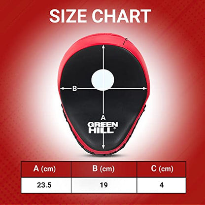 Green Hill Focus Mitts Boxing Pads - color: Red/Black