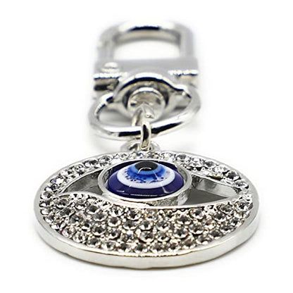 Evil Eye Keychains Car Key Ring Bag Purse Charm for Women Men - Good Luck Amulet Protection - color: B