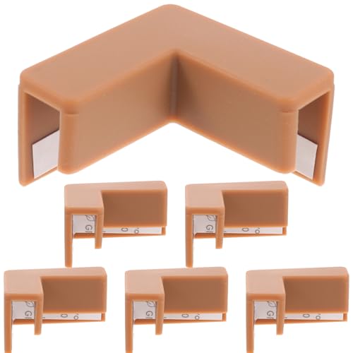 minkissy Silicone Corner Protectors for Fish Tank and Furniture, Medium Brown Soft Anti-Collision Guards, Safety Edge Bumpers, 6pcs for Aquarium and Desk Corners