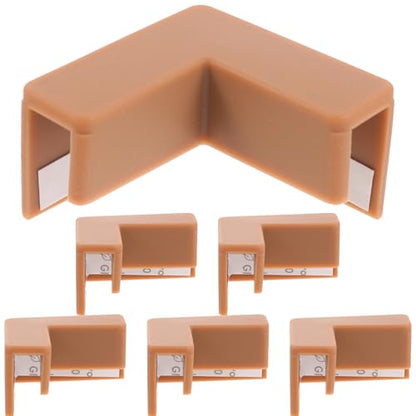 minkissy Silicone Corner Protectors for Fish Tank and Furniture, Medium Brown Soft Anti-Collision Guards, Safety Edge Bumpers, 6pcs for Aquarium and Desk Corners