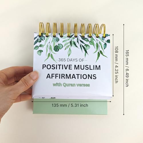 Islamic Positive Affirmations with Quran Verses, Islamic Affirmation Cards with Stand, Muslim Affirmations, Islamic Daily Flip Calendar, Islamic Home & Desk Decor, Ramadan Decor, Ramadan & Eid Gift