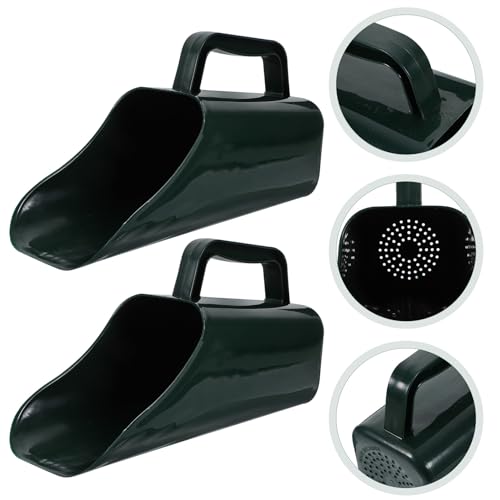 WOONEKY 2pcs Aquarium Sediment Cleaning Scoop Set, Reusable Fish Tank Gravel Shovel with Water-Permeable Design, Handheld Mud and Sand Sifter for Aquarium Maintenance and Fish Tank