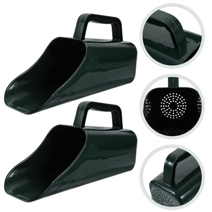 WOONEKY 2pcs Aquarium Sediment Cleaning Scoop Set, Reusable Fish Tank Gravel Shovel with Water-Permeable Design, Handheld Mud and Sand Sifter for Aquarium Maintenance and Fish Tank