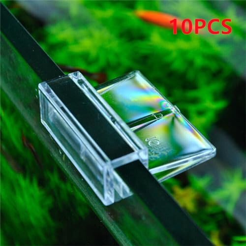 10PCS Transparent Acrylic Aquarium Cover Clip Bracket Holders Universal Lid Clips for Rimless Aquarium