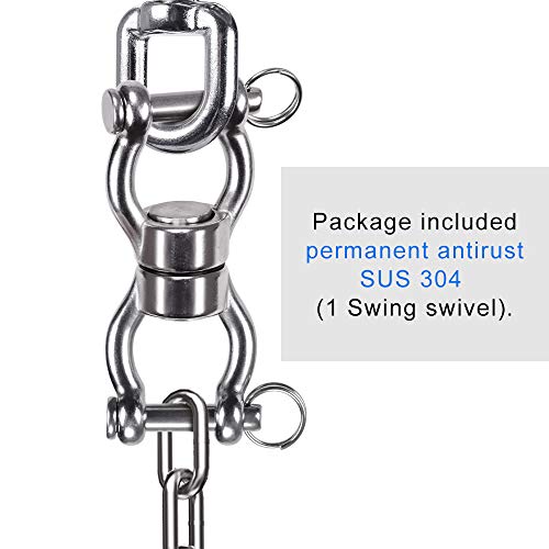 SELEWARE Heavy Duty Bearing Swing Swivel, 360° Rotation Hanging Accessory | Quiet Smooth Rotation, Supports Up to 1200LB, 1 Pack, Removable Buckle for Swings, Hammocks, Tire Swings and Heavy Bags - color: Swivel - Style B