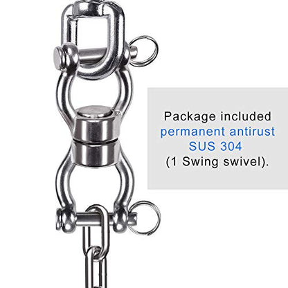 SELEWARE Heavy Duty Bearing Swing Swivel, 360° Rotation Hanging Accessory | Quiet Smooth Rotation, Supports Up to 1200LB, 1 Pack, Removable Buckle for Swings, Hammocks, Tire Swings and Heavy Bags - color: Swivel - Style B