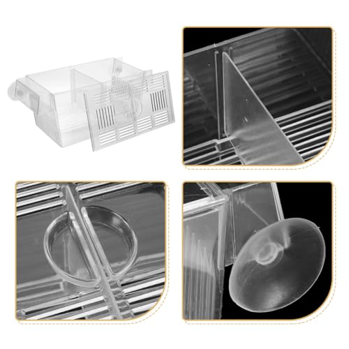 2pcs Fish Breeding Box with Double-Layer Floating Design Aquarium Nursery Incubator Hatchery Divider for Fry and Shrimp Cultivation
