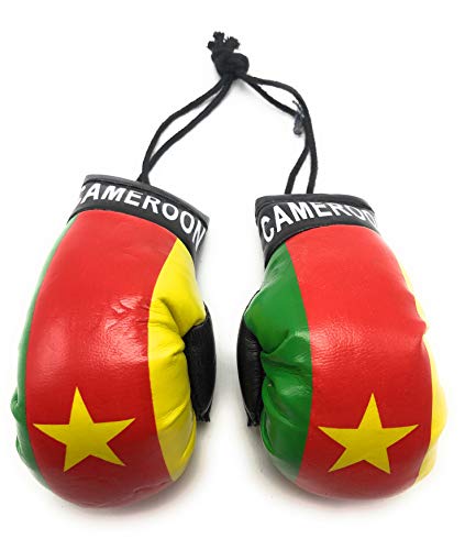 Hanging Car Mirror Mini Boxing Gloves (Cameroon) - color: Cameroon