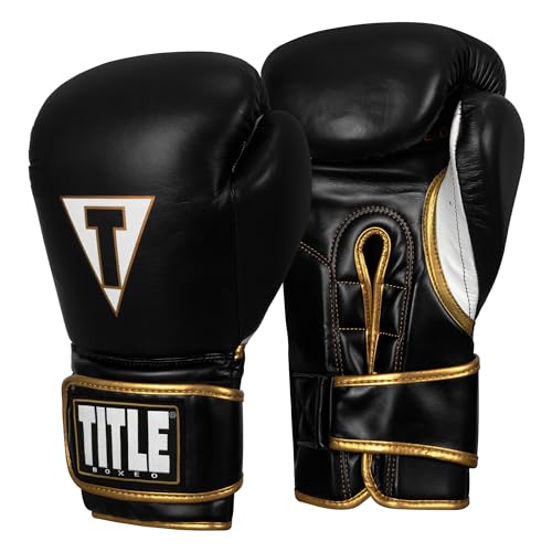 Title Boxeo Mexican Leather Bag Gloves Quatro - Boxing Gloves, Punching Bag Gloves, Kickboxing Gloves, Punching Gloves, Heavy Bag Gloves, Boxing Gloves Men and Women, Boxing Equipment - color: Black/White, size: 14 oz