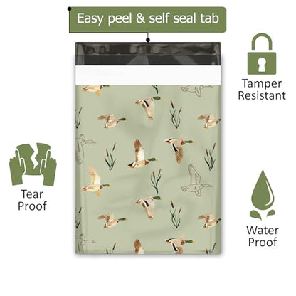 10x13 (100) Ducks Designer Poly Mailers Waterproof Self Sealing Tear Resistant Polymailers Shipping Envelopes Premium Printed Bags For Small Businesses - color: Ducks, size: 10x13