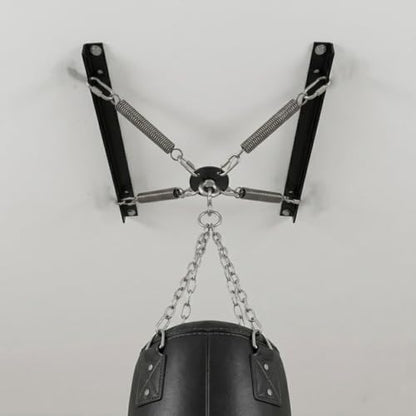 200LBS-MB Heavy Bag Hanger Noise Vibration Dampening Ceiling Mount | Premium 4mm Steel Bracket with Built In Vibration Dampening Spring, Engineered to Support 12 to 16 Inch Joist Structures
