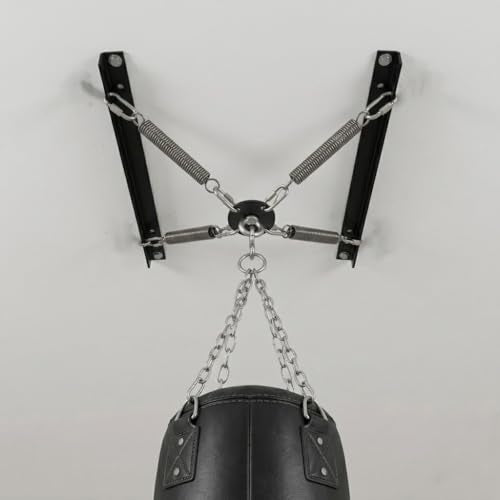 200LBS-MB Heavy Bag Hanger Noise Vibration Dampening Ceiling Mount | Premium 4mm Steel Bracket with Built In Vibration Dampening Spring, Engineered to Support 12 to 16 Inch Joist Structures