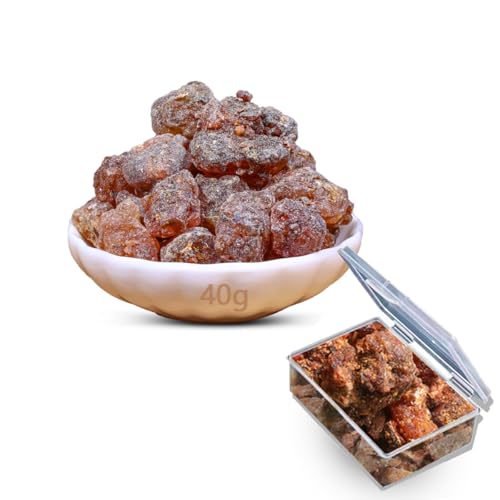 Premium Myrrh Resin, 100% Natural Somalian Incense Resin for Meditation, Relaxation, Spiritual Rituals, Home Fragrance, 40g/150g（40g）