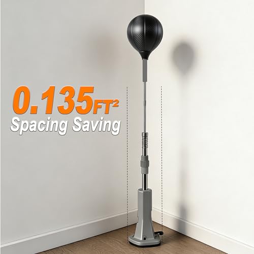 Speed Punching Bag with Stand(Rubber Mat), Vacuum Suction Base Adjustable Reflex Ball for Kids Teens Adults, Home Office Boxing Training Equipment for Stress Relief Workout for Boys